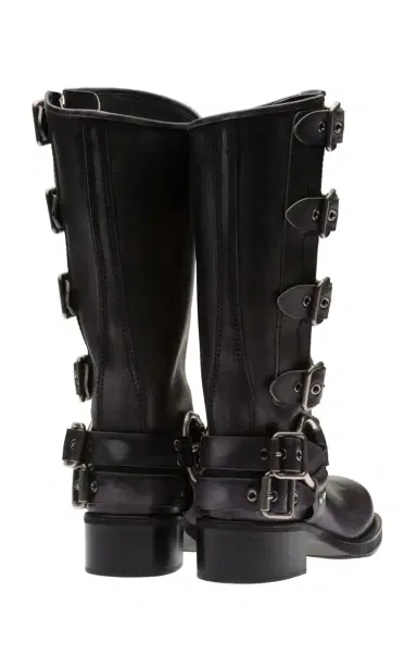 Miu Miu Buckled Leather Boots | Thumbnail 5 Miu Miu Buckled Leather Boots | Thumbnail 5