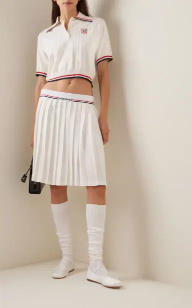 Miu Miu Pleated Sable Midi Skirt | Thumbnail 3 Miu Miu Pleated Sable Midi Skirt | Thumbnail 3
