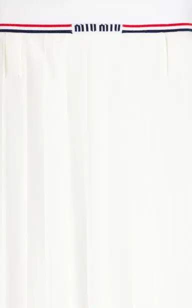 Miu Miu Pleated Sable Midi Skirt | Thumbnail 6 Miu Miu Pleated Sable Midi Skirt | Thumbnail 6