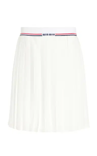 Miu Miu Pleated Sable Midi Skirt | Thumbnail 7 Miu Miu Pleated Sable Midi Skirt | Thumbnail 7