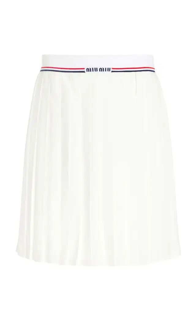 Pleated Sable Midi Skirt