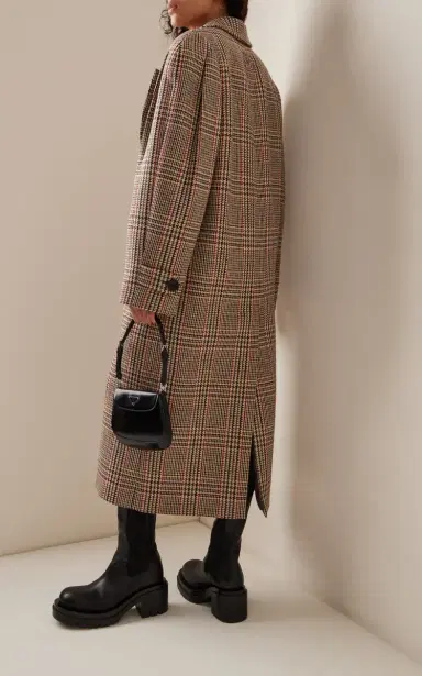 Miu Miu Single-Breasted Tartan Coat | Thumbnail 5 Miu Miu Single-Breasted Tartan Coat | Thumbnail 5