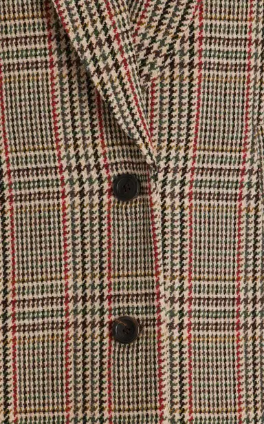 Miu Miu Single-Breasted Tartan Coat | Thumbnail 6 Miu Miu Single-Breasted Tartan Coat | Thumbnail 6