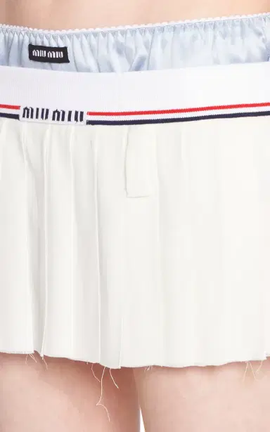Miu Miu Pleated Sable Mini Skirt | Thumbnail 5