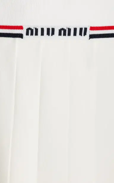 Miu Miu Pleated Sable Mini Skirt | Thumbnail 6