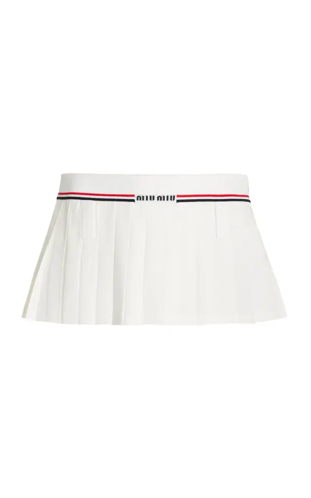 Pleated Sable Mini Skirt