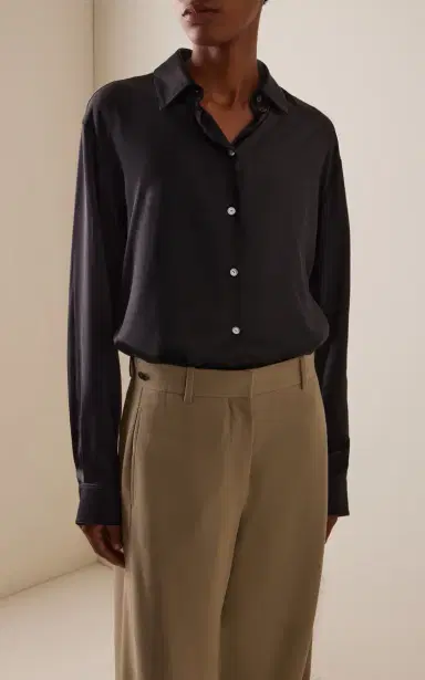 The Row Sisilia Silk-Satin Shirt | Thumbnail 2 The Row Sisilia Silk-Satin Shirt | Thumbnail 2