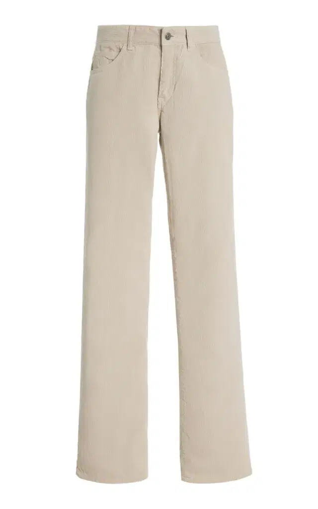 Carlyl Corduroy Mid-Rise Straight-Leg Jeans