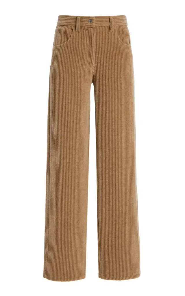 Clair Corduroy Mid-Rise Straight-Leg Jeans
