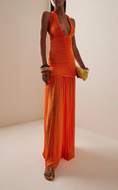 Christopher Esber Exclusive Orion Ruched Jersey Gown | Thumbnail 2 Christopher Esber Exclusive Orion Ruched Jersey Gown | Thumbnail 2