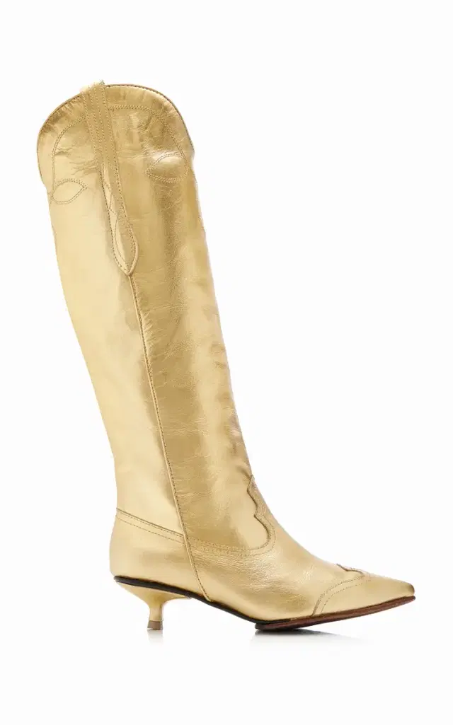Johanna Ortiz Composed Of Love Metallic Leather Boots