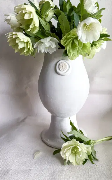 Jeanette Morrow Mallory Pedestal Vase - White | Thumbnail 17