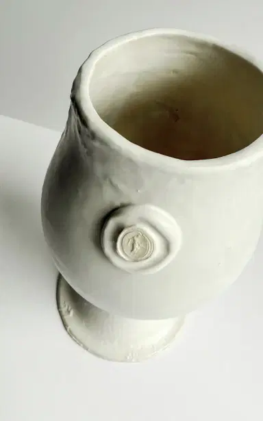 Jeanette Morrow Mallory Pedestal Vase - White | Thumbnail 19