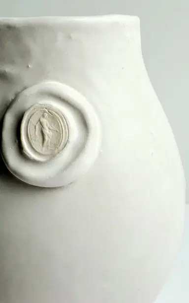 Jeanette Morrow Mallory Pedestal Vase - White | Thumbnail 21