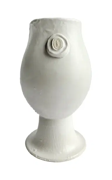 Jeanette Morrow Mallory Pedestal Vase - White | Thumbnail 1