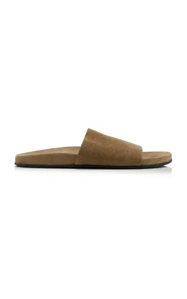 The Row Hugh Suede Slide Sandals | Thumbnail 2 The Row Hugh Suede Slide Sandals | Thumbnail 2