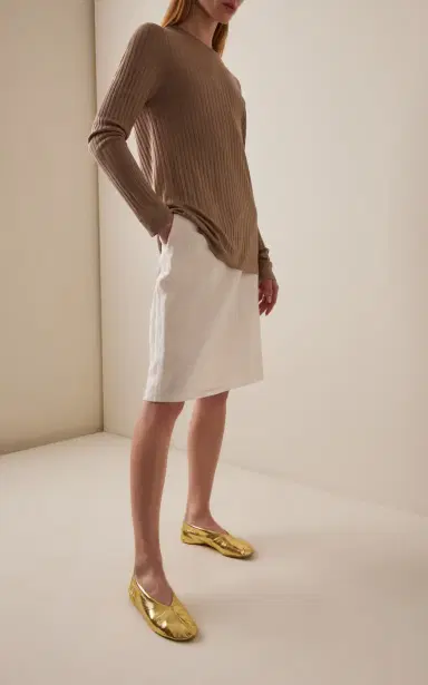 The Row Stella Laminated Leather Ballet Flats | Thumbnail 2 The Row Stella Laminated Leather Ballet Flats | Thumbnail 2