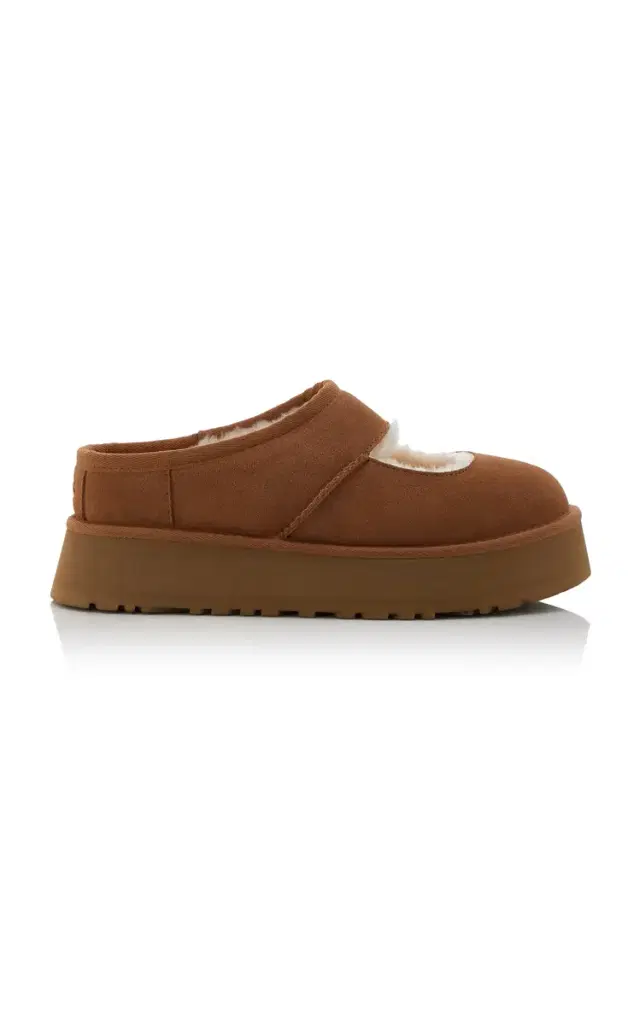 Bea Sheepskin Platform Mary Jane Slippers