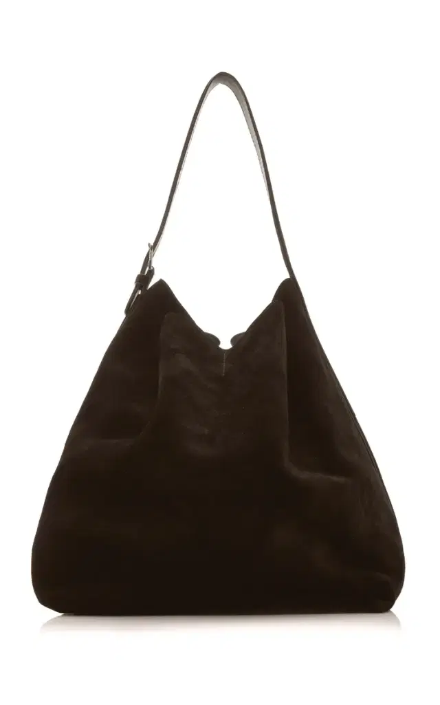 Belted Suede Tote Bag