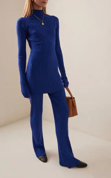 High Sport Kat Ribbed-Knit Turtleneck Top | Thumbnail 7