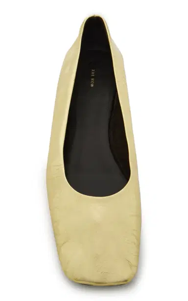 The Row Square Metallic Leather Ballet Flats | Thumbnail 3 The Row Square Metallic Leather Ballet Flats | Thumbnail 3