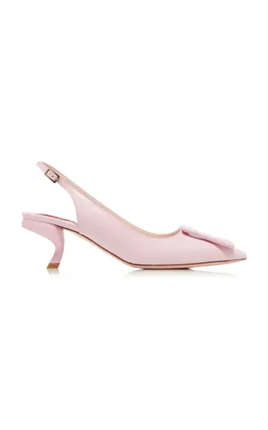 Roger Vivier Virgule Buckle-Embellished Patent Leather Slingback Pumps | Thumbnail 6