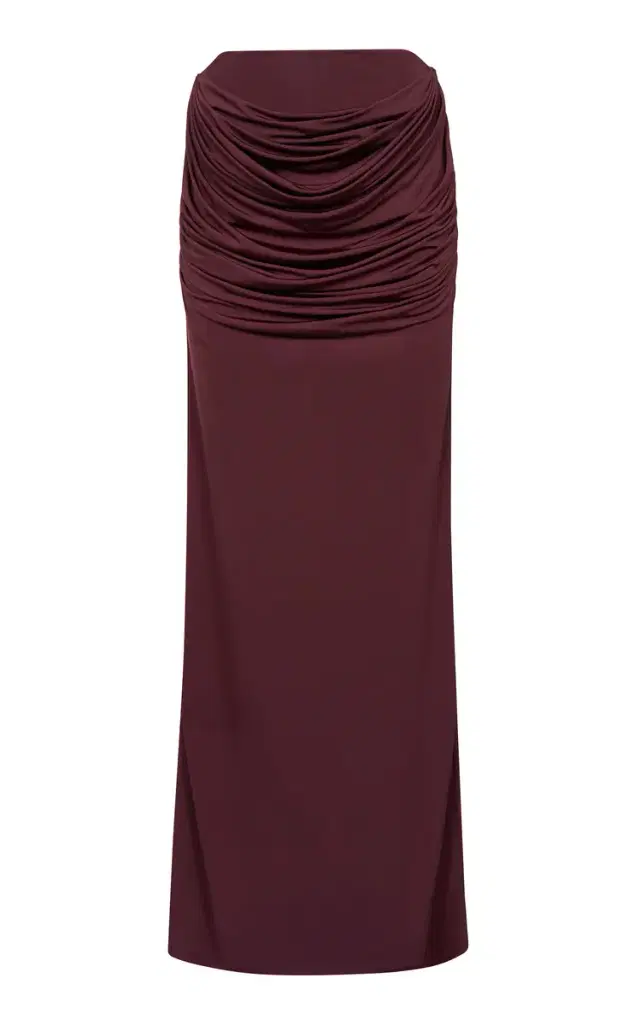Paris Georgia Raffy Draped Maxi Skirt