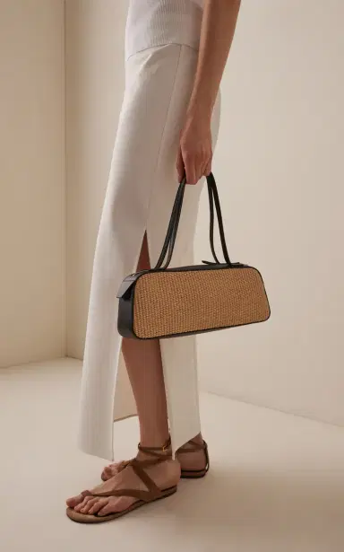 Khaite Simona Raffia Shoulder Bag | Thumbnail 2