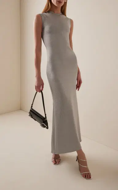 Burc Akyol Metallic-Jersey Dress | Thumbnail 3