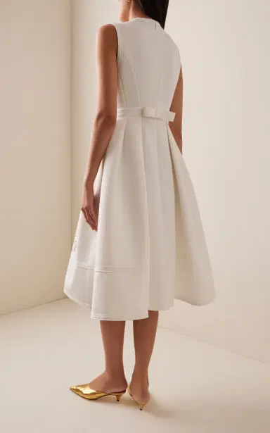 Huishan Zhang May Crystal-Embellished Scuba Midi Dress | Thumbnail 4 Huishan Zhang May Crystal-Embellished Scuba Midi Dress | Thumbnail 4
