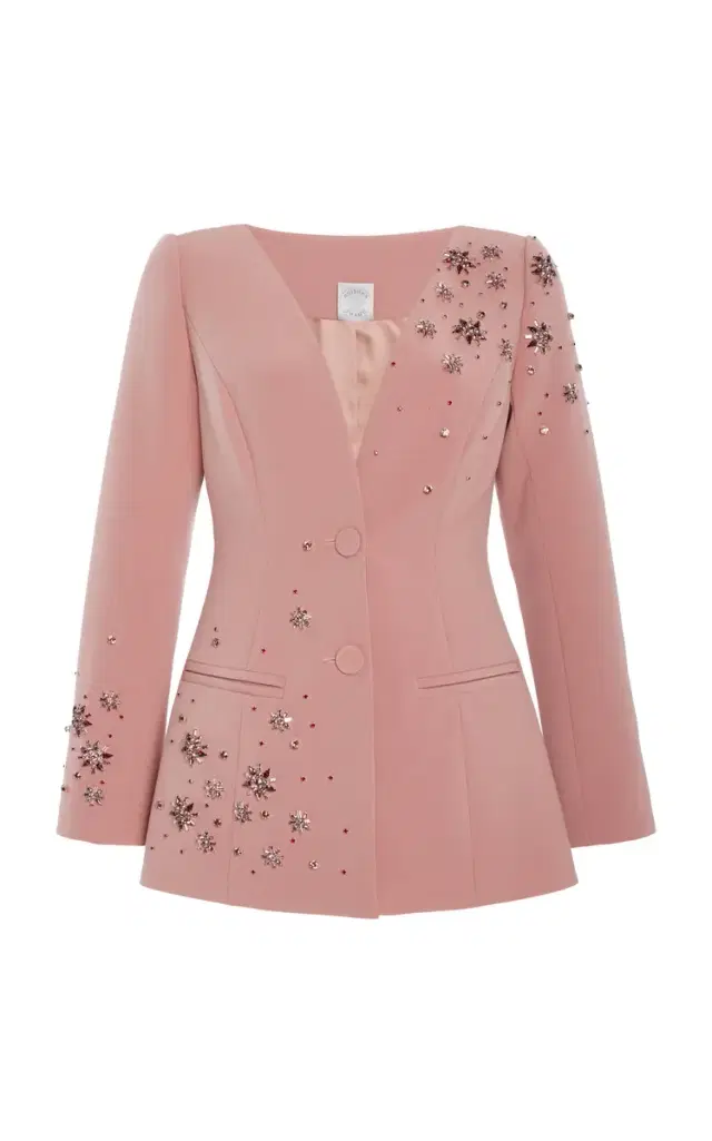 Huishan Zhang Justine Crystal-Embellished Suiting Blazer