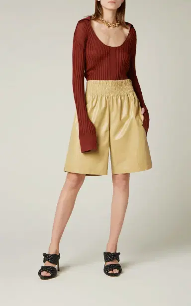 Bottega Veneta Leather Shorts | Thumbnail 2