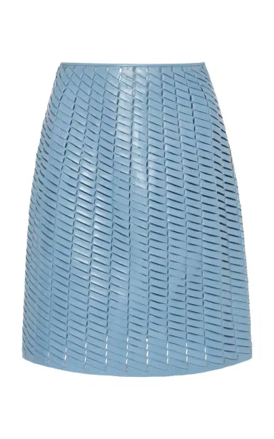 Bottega Veneta Woven Leather Mini Skirt | Thumbnail 5