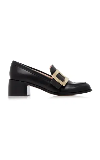 Roger Vivier Viv' Rangers Buckle-Embellished Leather Loafers | Thumbnail 1 Roger Vivier Viv' Rangers Buckle-Embellished Leather Loafers | Thumbnail 1