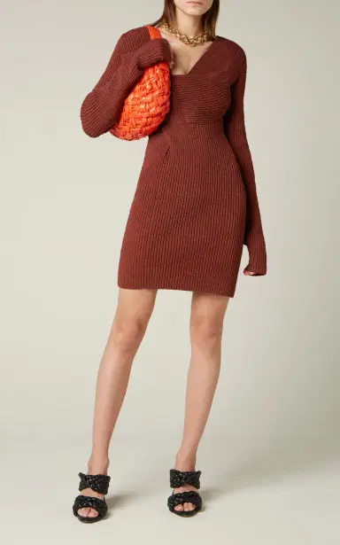 Bottega Veneta Ribbed-Knit Mini Dress | Thumbnail 2 Bottega Veneta Ribbed-Knit Mini Dress | Thumbnail 2