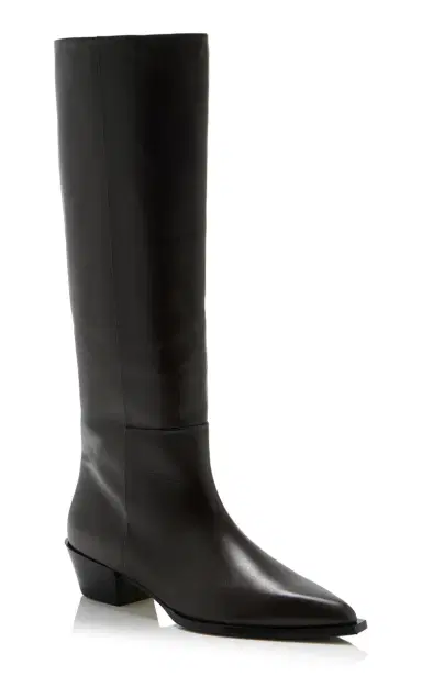 Aeyde Arla Leather Western Knee Boots - Brown | Thumbnail 3