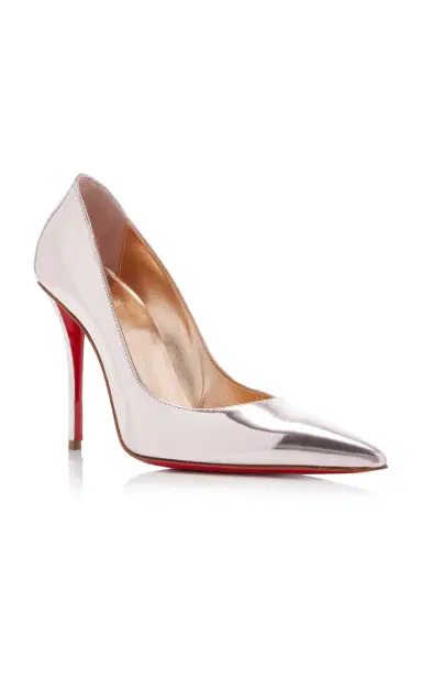 Christian Louboutin Miss Z 100mm Metallic Leather Pumps | Thumbnail 4 Christian Louboutin Miss Z 100mm Metallic Leather Pumps | Thumbnail 4
