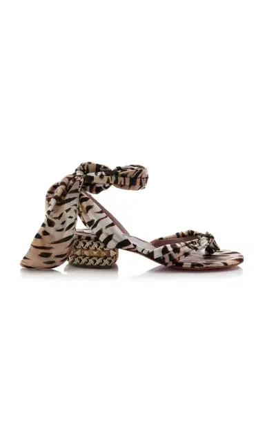 Christian Louboutin Pyra Du Desert 30mm Crepe-Satin Sandals | Thumbnail 5