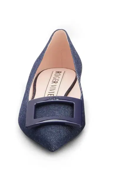 Roger Vivier Gommettine Denim Flats | Thumbnail 6 Roger Vivier Gommettine Denim Flats | Thumbnail 6