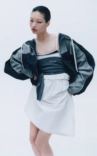 Miu Miu Buttoned Cotton-Linen Mini Dress | Thumbnail 2 Miu Miu Buttoned Cotton-Linen Mini Dress | Thumbnail 2