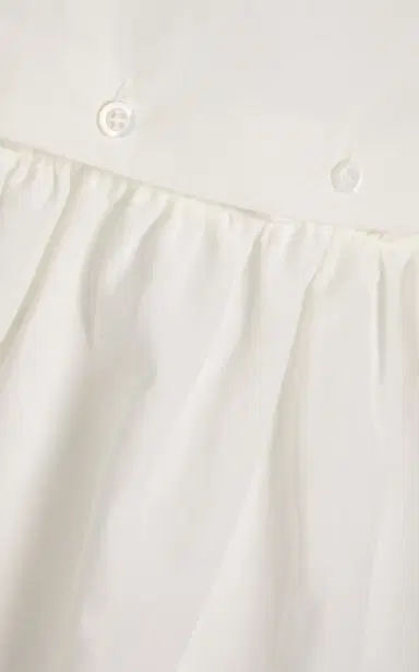 Miu Miu Buttoned Cotton-Linen Mini Dress | Thumbnail 6 Miu Miu Buttoned Cotton-Linen Mini Dress | Thumbnail 6
