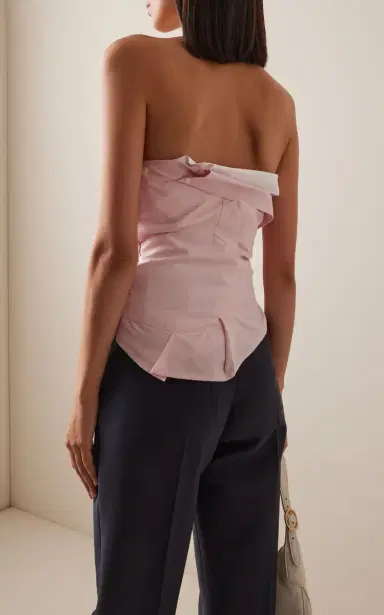 Miu Miu Cotton Poplin Bustier Top | Thumbnail 4 Miu Miu Cotton Poplin Bustier Top | Thumbnail 4
