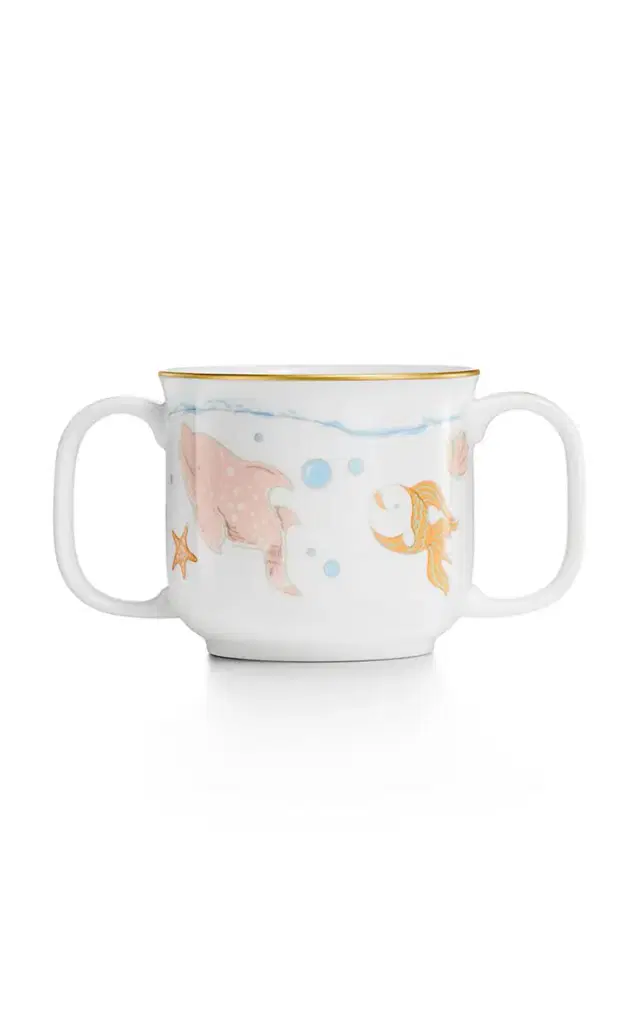 Tiffany & Co. Tiny Sea Animals Bone China Double-Handle Baby Cup
