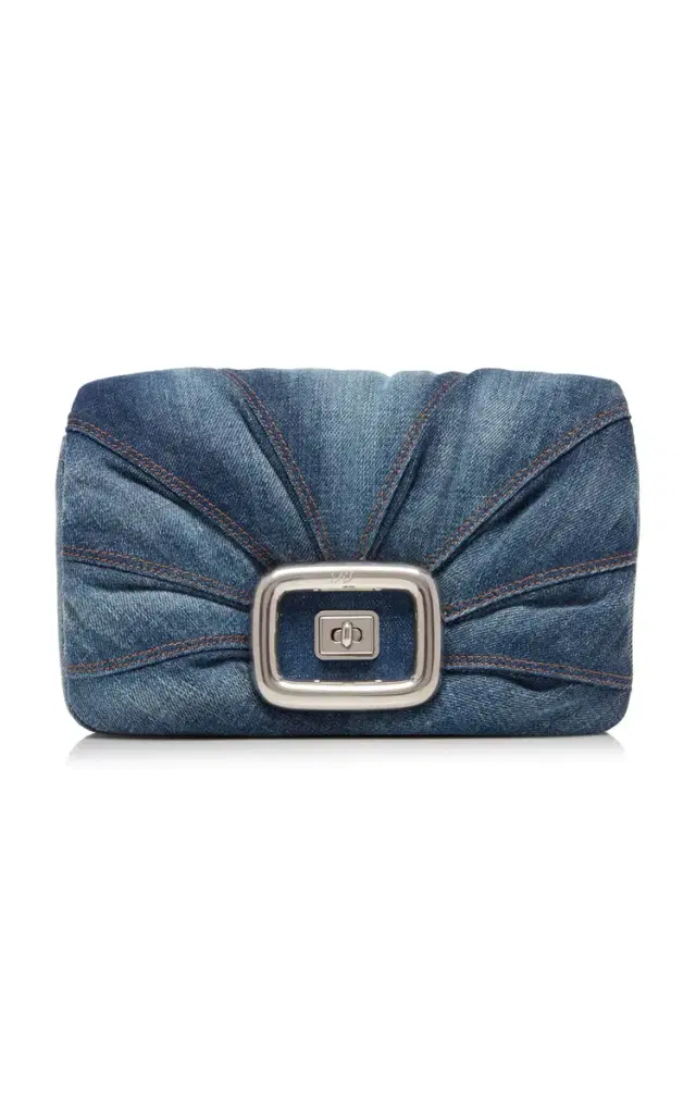Viv' Choc Me Silver-Tone Denim Bag