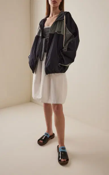 Miu Miu Recycled Nylon Windbreaker Jacket | Thumbnail 3