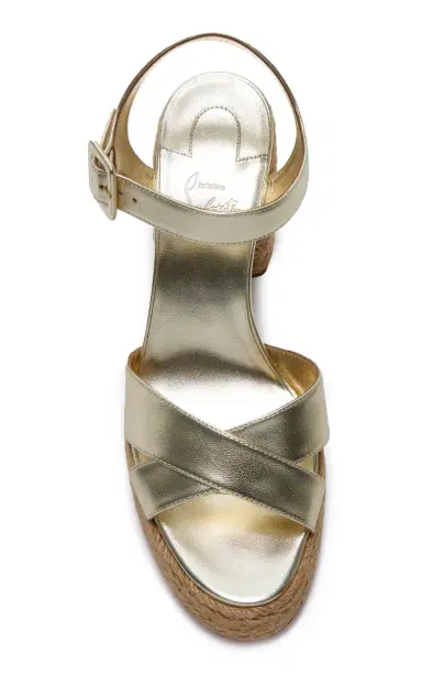 Christian Louboutin Calakala 85mm Metallic Leather Platform Sandals | Thumbnail 3 Christian Louboutin Calakala 85mm Metallic Leather Platform Sandals | Thumbnail 3