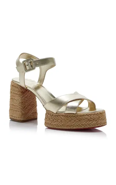 Christian Louboutin Calakala 85mm Metallic Leather Platform Sandals | Thumbnail 4 Christian Louboutin Calakala 85mm Metallic Leather Platform Sandals | Thumbnail 4