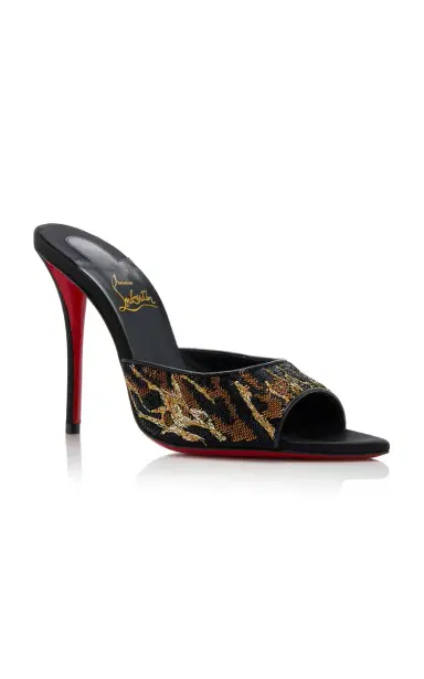 Christian Louboutin Miss Z 100mm Sequined Mules | Thumbnail 4 Christian Louboutin Miss Z 100mm Sequined Mules | Thumbnail 4