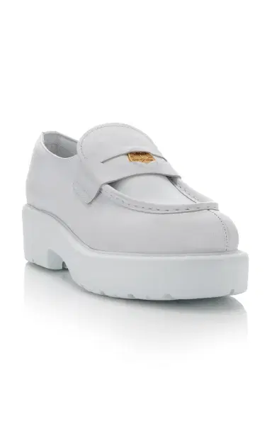 Miu Miu Decollete Leather Loafers | Thumbnail 4 Miu Miu Decollete Leather Loafers | Thumbnail 4