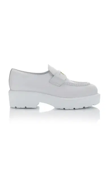 Miu Miu Decollete Leather Loafers | Thumbnail 1 Miu Miu Decollete Leather Loafers | Thumbnail 1